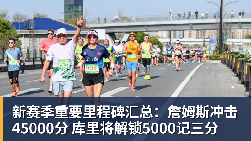 新赛季重要里程碑汇总：詹姆斯冲击45000分 库里将解锁5000记三分